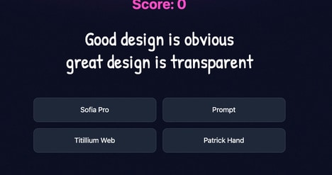 Typography Learning Games