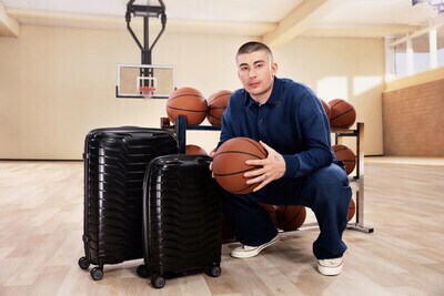 Basketball Athlete-Backed Luggage Campaigns