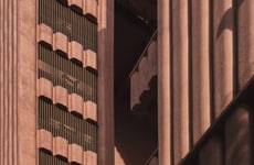 Pink Fluted Concrete Apartments