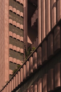 Pink Fluted Concrete Apartments