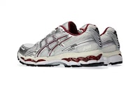 Metallic Red-Tinged Sneakers