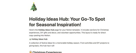 Holiday Planning Toolkits