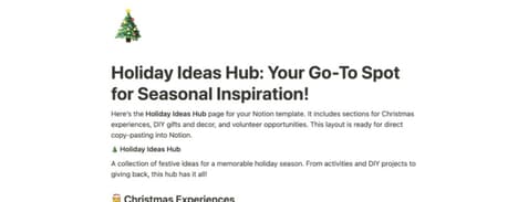 Holiday Planning Toolkits