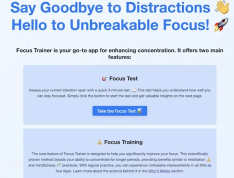 Attention Improvement Tools