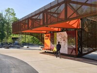 Cantilevered Porous Steel Pavilions Image 4