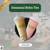 Summery Bubble Tea Drinks Image 1
