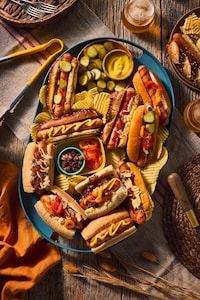 Spicy Cheese-Filled Hot Dogs
