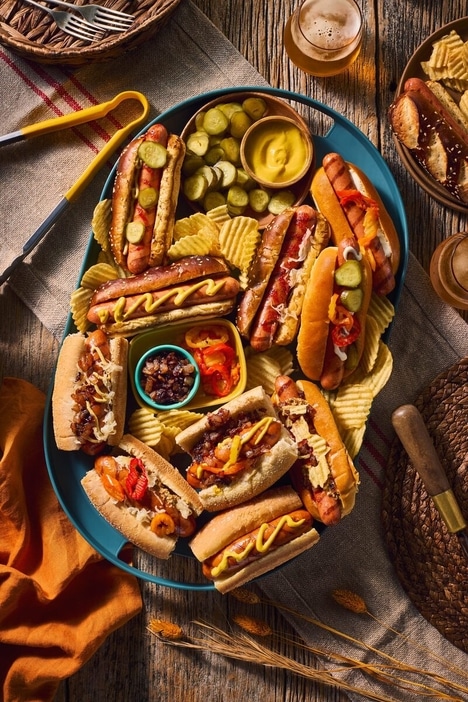 Spicy Cheese-Filled Hot Dogs