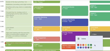 Visual Scheduling Aids