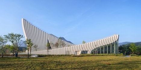 Curved Green Roof-Topped Museums
