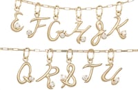 Hand-Scripted Initial Pendants Image 1