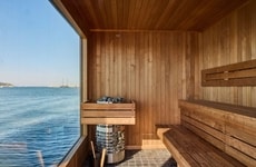Shipping Container Floating Saunas