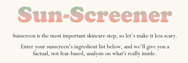 Sunscreen Ingredient-Analyzing Tools