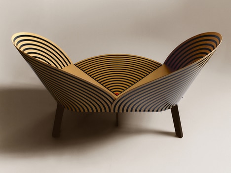 Sculptural Dynamic Two-Person Benches