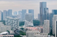 White-Ceramic Striped Facade Buildings