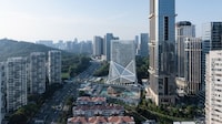 White-Ceramic Striped Facade Buildings Image 3