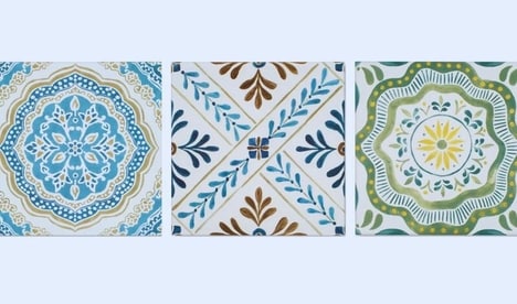 Hand-Painted Patterned Tiles