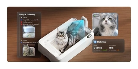 AI-Powered Open-Top Litter Boxes