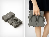 Concrete Brick-Themed Footwear Image 1