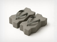 Concrete Brick-Themed Footwear Image 3