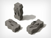 Concrete Brick-Themed Footwear Image 7