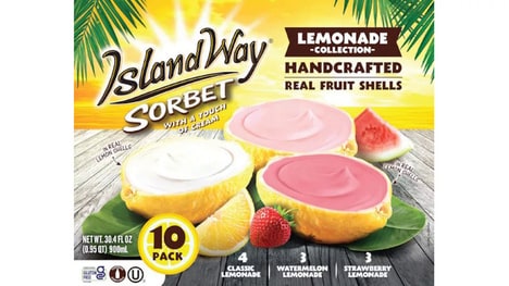 Frozen Lemonade Sorbet Treats