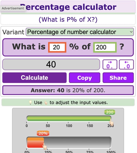 Interactive Math Tools