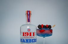 Modernized Loganberry Vodka Packaging