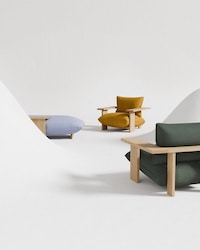 Pillowy Wood Seating Designs Image 1