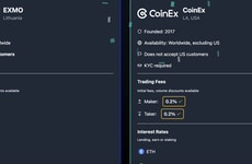 Crypto Exchange Comparators