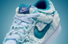 Fuzzy Blue Sneakers