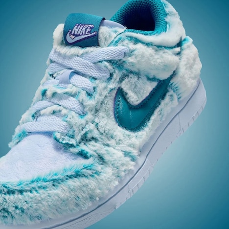Fuzzy Blue Sneakers