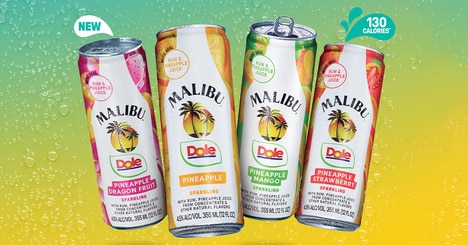 Sparkling Pineapple-Rum Cocktails