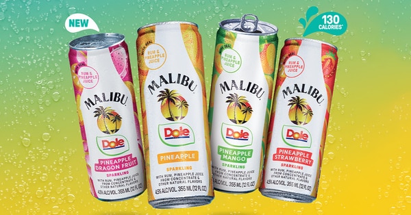Sparkling Pineapple-Rum Cocktails