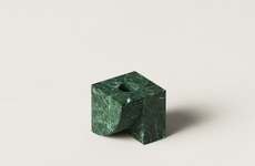 Stone Cube Candle Holders