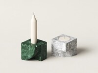 Stone Cube Candle Holders Image 2