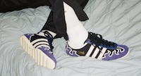 Flame-Themed Retro Sneakers Image 4