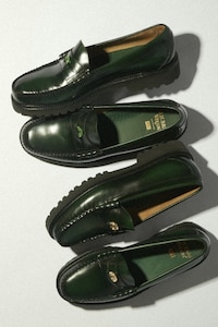 Gradient Tonal Leather Loafers