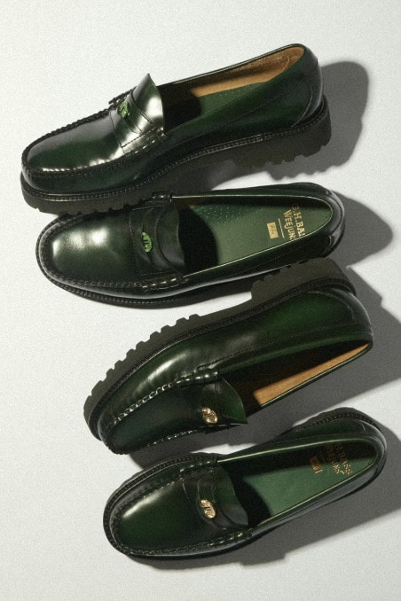 Gradient Tonal Leather Loafers