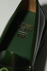 Gradient Tonal Leather Loafers Image 2