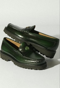 Gradient Tonal Leather Loafers Image 3