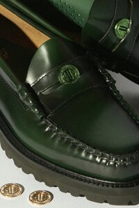 Gradient Tonal Leather Loafers Image 4