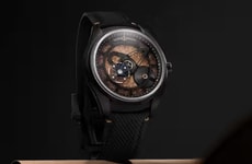 Shimmering Rotating Art Timepieces