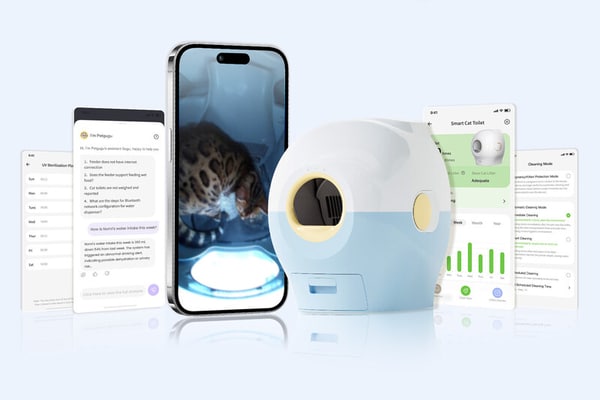 Self-Flushing Smart Cat Toilets