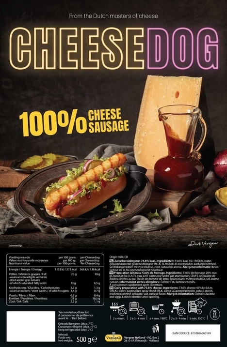 Sausage-Shaped Grillable Cheeses