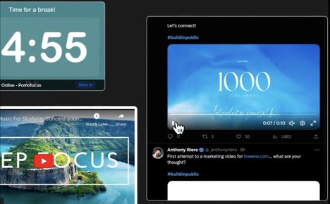 Browser Dashboard Organizers