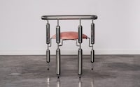 Statement Steel Armchairs Image 1