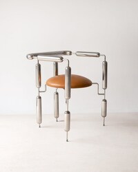 Statement Steel Armchairs Image 2