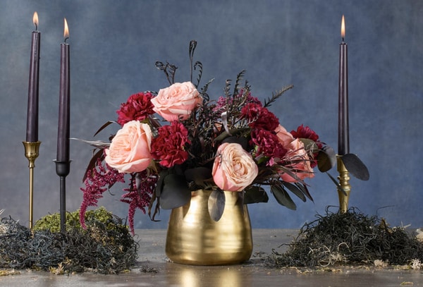 Halloween-Themed Flower Bouquets
