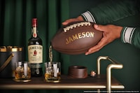 Football-Shaped Flasks Image 1